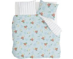 Walra Dekbedovertrek Red Roses - 240x220 - 100% Katoen (BCI) - Blauw