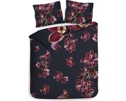 Heckett & Lane Esteban Dekbedovertrek - Lits Jumeaux - 240x200/220cm - Katoen Satijn dekbedovertrek - Colonial Blue