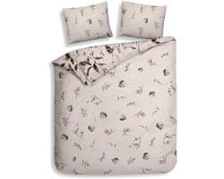 Heckettlane Dekbedovertrek Katoen Satijn Bennet - Natural - 100% Katoen-Satijn - Dekbedovertrek 240x200/220cm - Lits Jumeaux - Cambridge