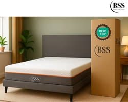 BSS Bedding Elite - Boxspring - 7-Zone Matras 22cm - 160x200 - Complete Boxspring - Bedden - Grijs