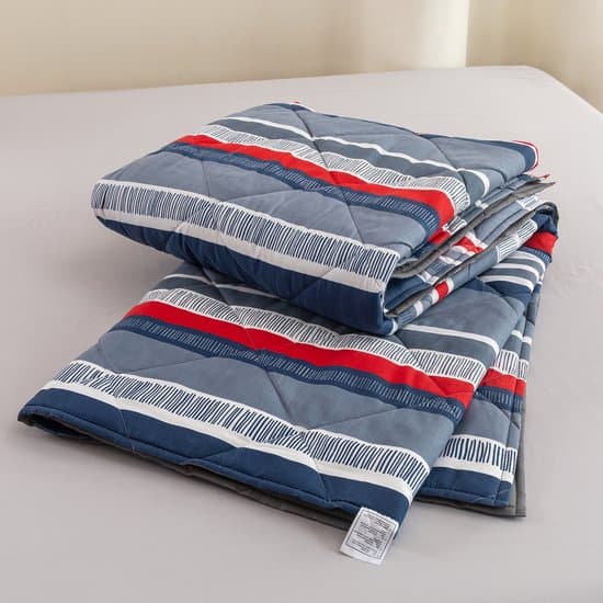 Hoesloos Dekbed - 240x200cm – Wasbaar, Ademend en Zacht – Gestreept