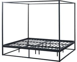 Hemelbed Kristianstad met bedbodem 180x200 cm zwart
