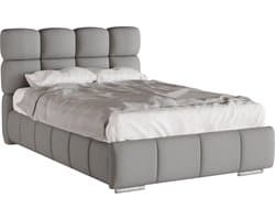 GEPOLSTERD BED Bliss 120 x 200 cm met opbergruimte, lattenbodem en Pocketveringmatras H3 (19 cm hoog)