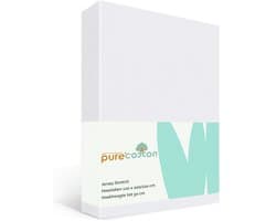 Hoeslaken 120x200 - tot 30 cm Hoekhoogte - 100% Katoen Jersey - Meer Kleuren - Strijkvrij - Lange Levensduur - Wit