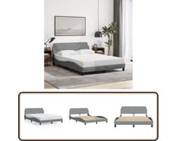 vidaXL Bedframe zonder matras 120x200 cm stof lichtgrijs