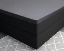 Primaviera Deluxe Splittopper Hoeslaken Satijn - 180 x 200 - Antraciet