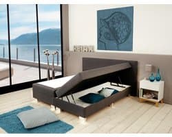 Luxe Opberg Boxspring Brooklyn 180x200 Zwart