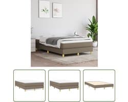 vidaXL Bedframe - Boxspringframe - Bedframe zonder matras 120x200 cm stof taupe - Slaapkamerinrichting - Taupecameras - Stoffen Bed