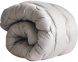 Zavelo Eazzy - Dekbed zonder Overtrek -2-persoons (200x200 cm) - Hoesloos Dekbed - Bedrukt Dekbed Beige - All year zomerdekbed & winterdekbed - Wasbaar op 60°C