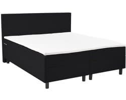 Boxspring SleepEase - 180x200 Compleet - Zwart Glad - Golden Matrassen Zeeland