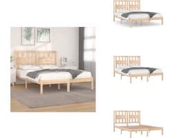 vidaXL Bedframe - Bedframes - Tweepersoonsbed - Bed - Bedframe massief grenenhout 120x200 cm