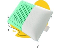 Aromatherapie Serie | Pepermunt - Hoofdkussen - 30 dagen Proefslapen - Hoofdkussen Slaapkamer - Orthopedisch - Ergonomisch - Anti Migraine - Anti Nekklachten - Met Pepermunt Kussenspray | 60x40x16 cm