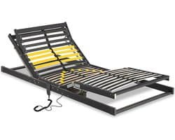 Beter Bed Bossflex 400 Lattenbodem 70 x 200 cm - Elektrisch Verstelbaar - Bedbodem - Bedraad - Max. 120kg - Antraciet/Geel