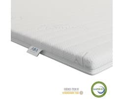 Koudschuim topper 140x210 - medium hardheid topmatras - circa 7 cm - afritsbaar - wasbaar - orthopedisch - hypoallergeen topdek matras - CertiPUR® en Okoetex gecertificeerd