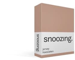 Snoozing jersey hoeslaken - 120x200 cm - Tweepersoons - Mokka