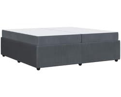 vidaXL - Bedframe - met - matras - Donkergrijs - 200 - x - 200 - cm - Stof