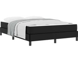 vidaXL - Bedframe - met - matras - Zwart - 140 - x - 200 - cm - Stof