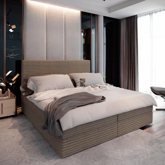 Boxspring PISA 180x200 cm met matras en topper, bedkasten - Kawa