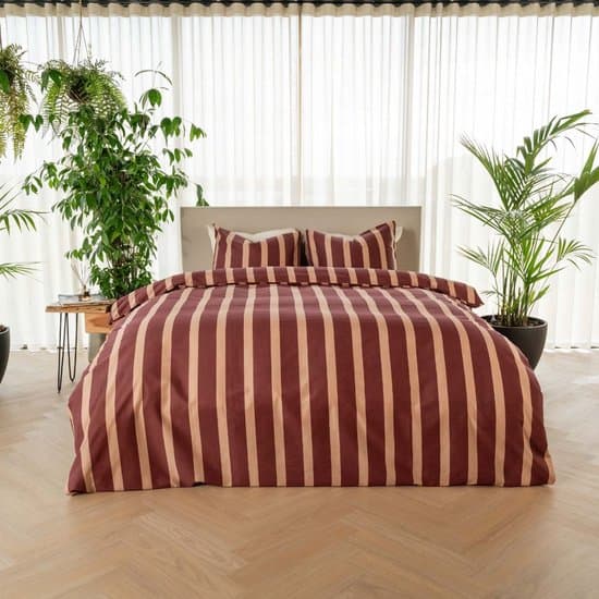 Kayori Dasshu Dekbedovertrek Katoensatijn - 200x200-220 + 2 slopen - Tweepersoons - Burgundy