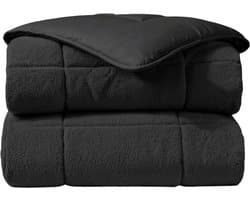 Zelesta® Teddybed Antraciet 240x200 - Teddy Dekbedovertrek - 30 dagen proefslapen - Fluffy Dekbedovertrek - Wasbaar dekbed - Dekbed zonder overtrek