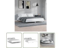 vidaXL Bedframe - Slaapcomfort - Bedframe bewerkt hout hoogglans wit 120x200 cm - Tweepersoonsbed - Witte Bedbank - Houten Bedframe