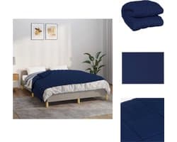 vidaXL - Verzwaringsdeken - 152x203 - cm - 11 - kg - stof - blauw