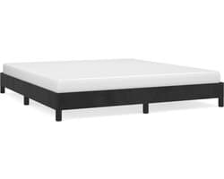 vidaXL - Bedframe - zonder - matras - 180x200 - cm - fluweel - zwart