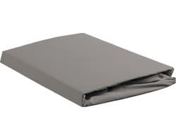 Ambiante Cotton Uni - Hoeslaken - Lits-jumeaux - 160x200 cm - Grey