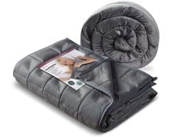 Verzwaringsdeken 5,5 kg Comfort – Weighted Blanket van Katoen | 135 × 200 cm, Ademend en Rustgevend, Grijs