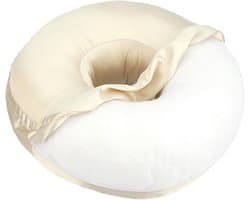 Luxe Satijnen Donut Kussen met Gaten voor Oorpijn en Zijslapers