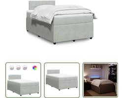 vidaXL Draaiend Koppel - Dynamische Sleutel - Boxspring met matras fluweel lichtgrijs 120x200 cm - Gereedschap Mechanica - Sleutelset - Spanwijdte