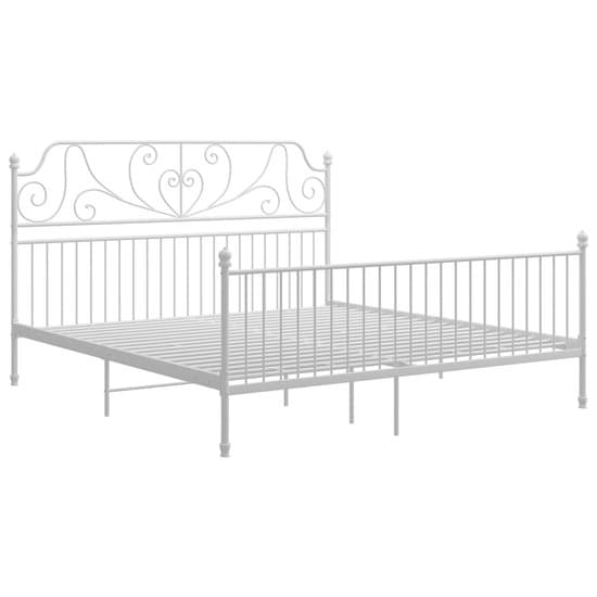 Tweepersoonsbed | Dubbelbed | Volwassenenbed | Bedframe metaal wit 180x200 cm
