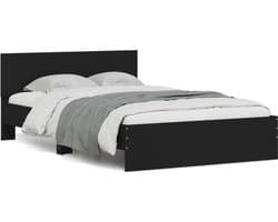 Tweepersoonsbed | Dubbelbed | Volwassenenbed | Bedframe met hoofdeinde zwart 120x200 cm