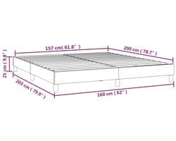 vidaXL - Boxspring - bed - stof - zwart - 160x200 - cm