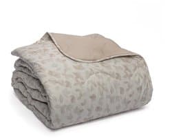 Nacht- en natuurdekbed voor tweepersoonsbed; bladeren zand, 100% katoen