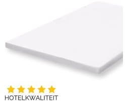 Droomtextiel Topper Molton Matrasbeschermer Hoeslaken Stretch - 160x200 cm - Hotelkwaliteit