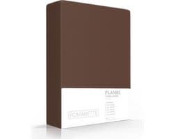 Romanette - Flanel - Hoeslaken - Lits-jumeaux - 160x200 cm - Taupe