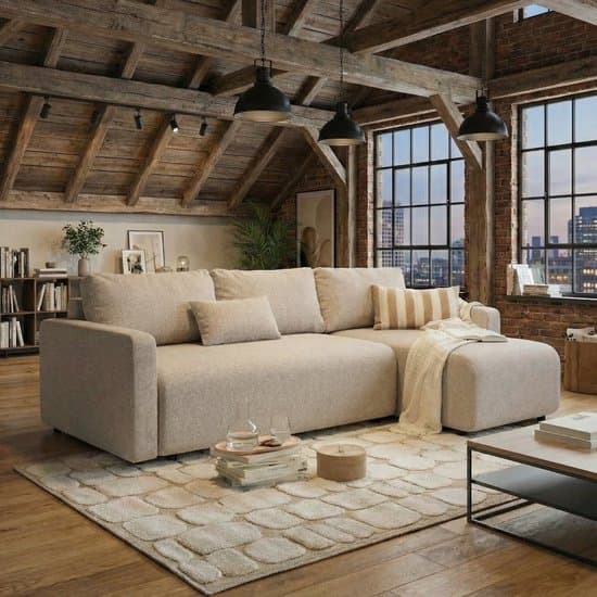 Slaapbank Graham - Pocketvering - Beige (Beige 2) -