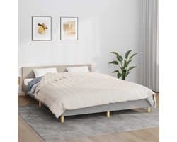 vidaXL - Verzwaringsdeken - 200x225 - cm - 9 - kg - stof - lichtcrèmekleurig