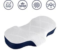 Ergonomisch Hoofdkussen - Hoofdkussen Nekklachten - Voor Rug- en Zijslapers - Memory Foam - Slaapkussen - Kussen - Ergonomisch Kussen - Orthopedische Kussens