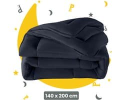 Sleep Comfy - Deluxe 2-in-1 Dekbed - 140x200 cm - Navy - Dekbed zonder overtrek - Ademend & Anti Allergie - All Year Dekbed - Stijl, Comfort en Innovatie voor Elke Nacht - Zomerdekbed & Winterdekbed