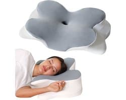 Ergonomisch Hoofdkussen - Hoofdkussen Nekklachten - Vlinderkussen - Voor Rug-, Buik- en Zijslapers - Memory Foam - Traagschuim Kussen - Slaapkussen - Kussen - Ergonomisch Kussen - Orthopedische Kussens - Zacht