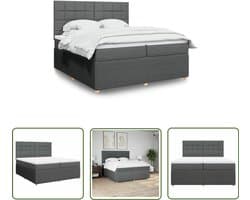 vidaXL Drapers Tools - Dynamische Sleutel - Boxspring met matras stof donkergrijs 200x200 cm - Gereedschapset - Mechanica - Sleutel Set