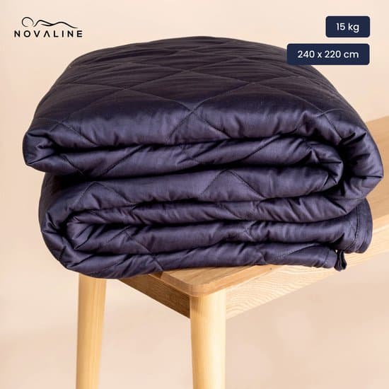 Novaline verzwaringsdekens - Weighted blanket - Volwassenen - Verzwaringsdeken - 2 persoons dekbed - 15 kg - 240 x 220 cm