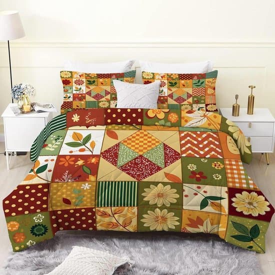 Dekbed Dubbel - Patchwork Dekbed - Alle Seizoenen Comfort - Omkeerbaar Ontwerp - 200x200cm - Meerkleurig