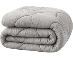 Y-NOT® - Velvetbed Stone Grey 200x200 - Wasbaar - geen overtrek nodig