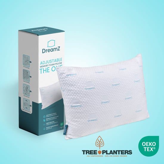 DreamZ® The One - Hoofdkussen -Verstelbaar - Verkoelend - 50x70 cm - Voor rug-, zij- en buikslapers - 100 dagen proefslapen