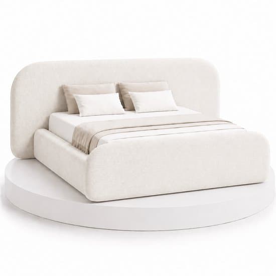 Japandi Bed Kanso - 180x200 Compleet - Boxspring met opbergruimte - Off-white - BalBedden