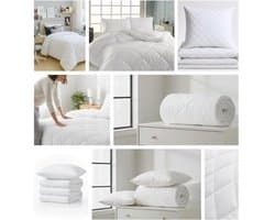 All-season dekbed 200 x 200 cm - Gewatteerd microvezel dekbed voor het hele jaar - Oeko-Tex gecertificeerd - Wasbaar op 60°C