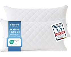 Hoofdkussens Set - Slaapkussens - Comfortabel Slapen - Medium Stevigheid - 40x80 cm - Wit